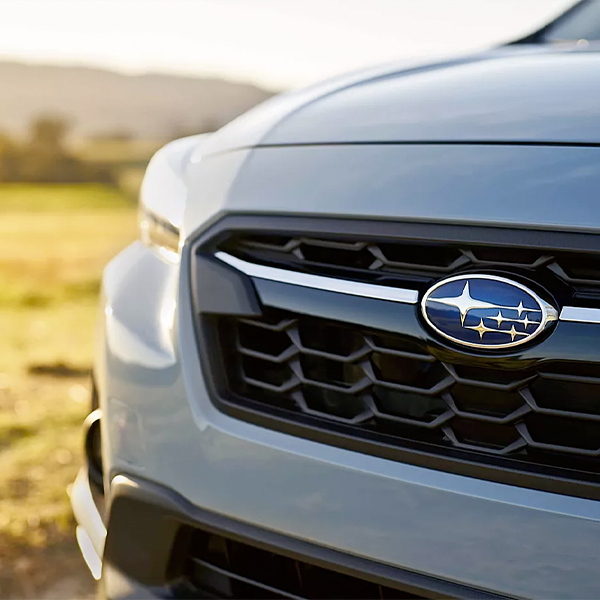 Close up view of a Subaru Grille