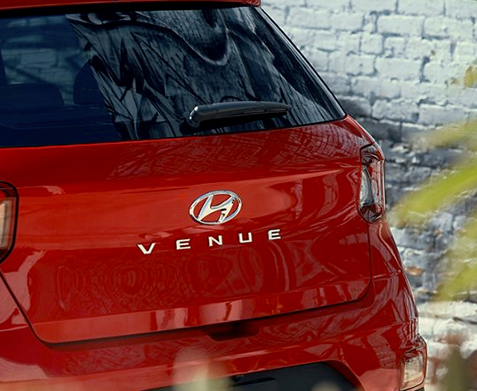 rear view of the emblem on the new 2022 Hyundai Venue