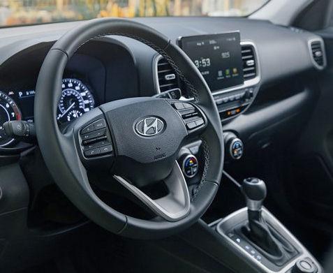 interior view of the 2022 Hyundai Venue