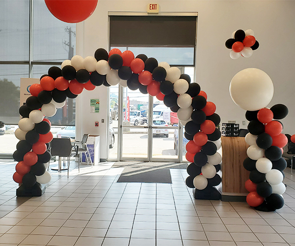 balloons in the showroom