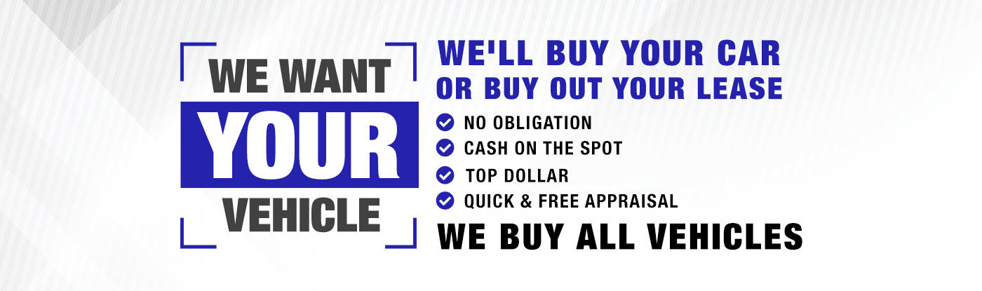 WE WANT YOUR VEHICLE 