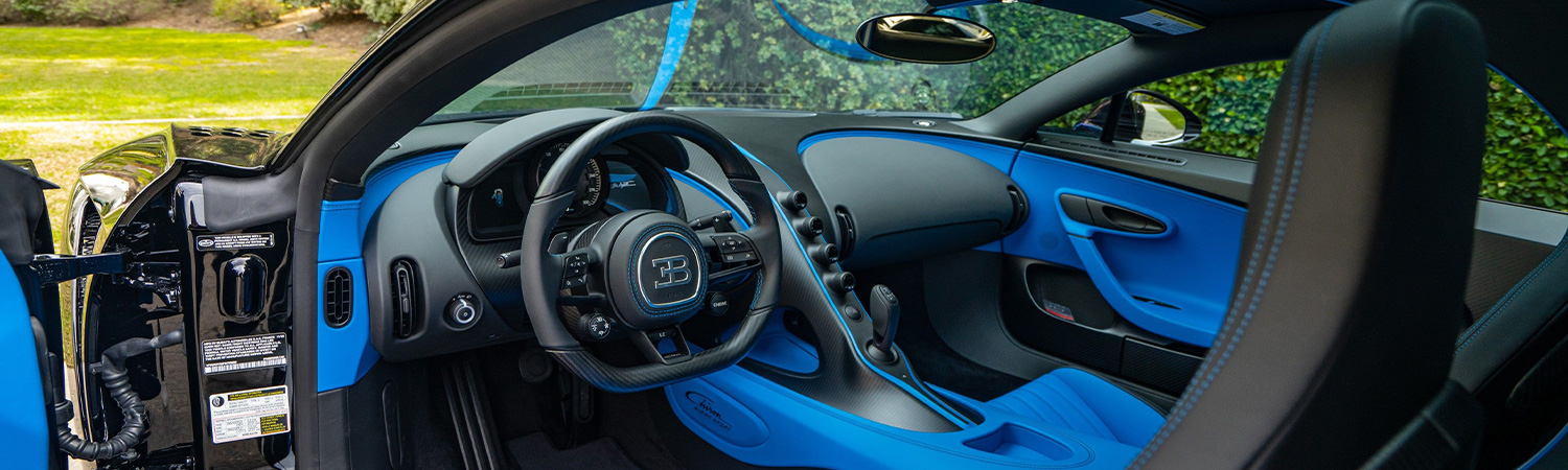 Interior view of a new Bugatti