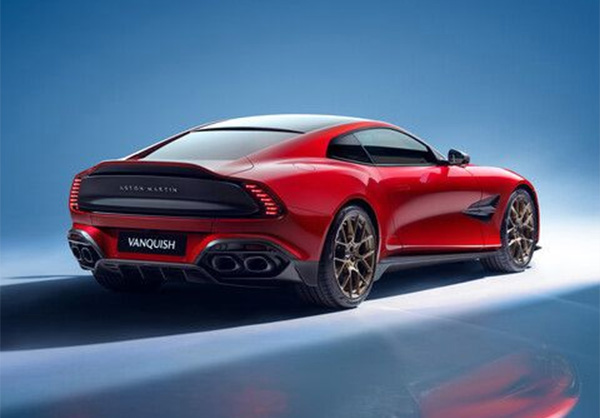 3/4 rear view of the Aston Martin Vanquish