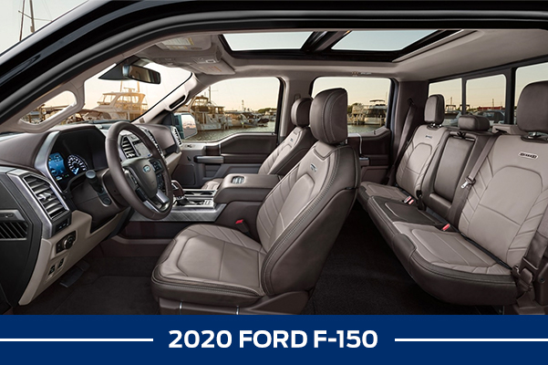 2020 Ford F-150 Limited interior in full leather camelback
