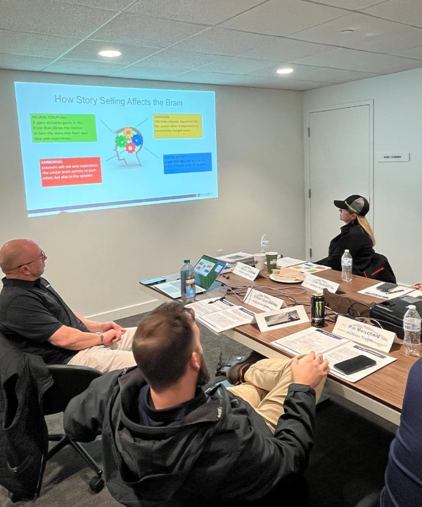 Hoffman University presentation on the screen