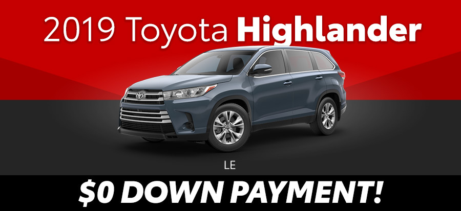 2019 Toyota Highlander LE 4cyl FWD (293667)